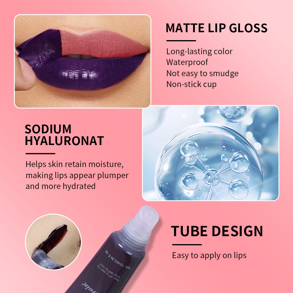 Lakerain tearable lip gloss matte and easy-to-apply tearable lipstick Specification drawing