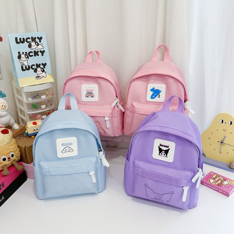 Simple and elegant Harajuku style pudding dog backpack, trendy boy's cool wide shoulder strap backpack with reduced load, kindergarten children's bag details Picture