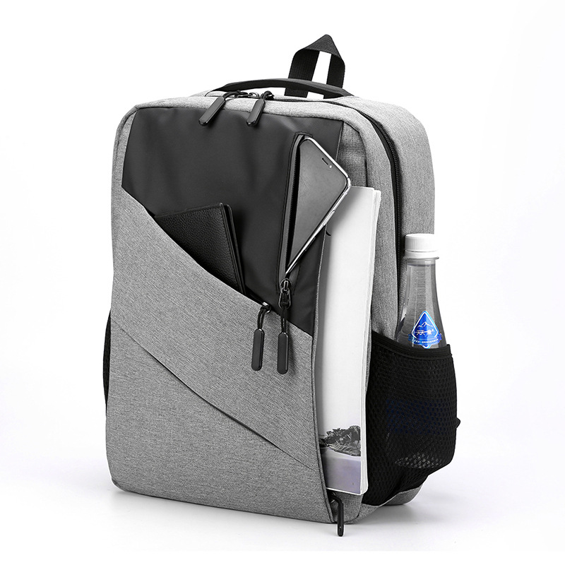 Color-blocked fashionable backpacks, business casual Oxford cloth backpacks, outdoor computer bags, 14-inch and 15.6-inch logo customization Specification drawing
