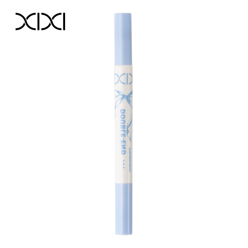 xixi Gulu Double-head seal eyeliner Pen, natural and long-lasting color, waterproof and sweat-proof, not easy to smudge, suitable for beginners with sponge heads Item Picture
