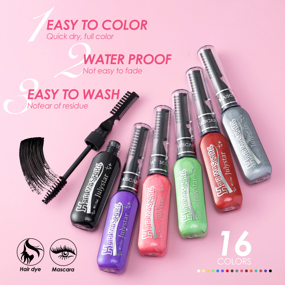 Julystar Cross-border one-time double-head color eyelash picking cosplay party stage makeup Specification drawing