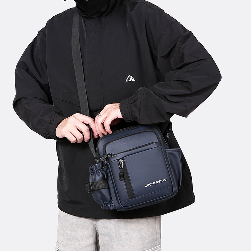 Business men's single-shoulder bag, simple and casual commuting bag, vertical multi-layer camera bag, fashionable and trendy crossbody handbag Application Scenario