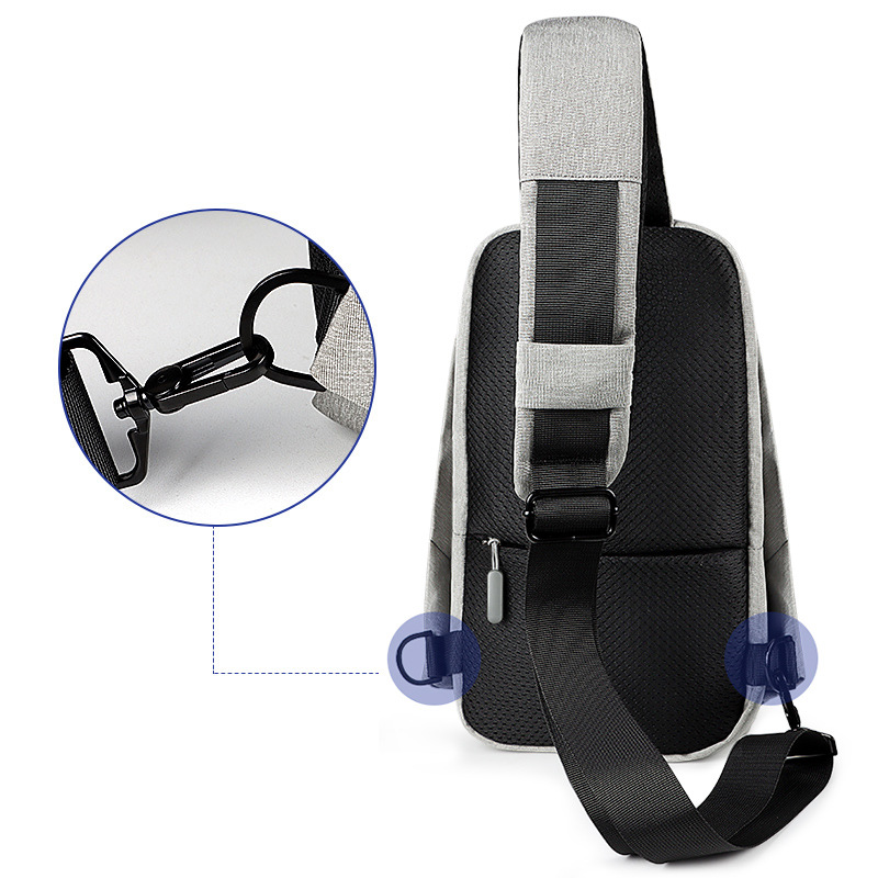 Chest bag, men's single-shoulder bag, women's crossbody bag, casual sports waist bag, hand-held tablet, loose change, mobile phone, ipad waist bag Specification drawing