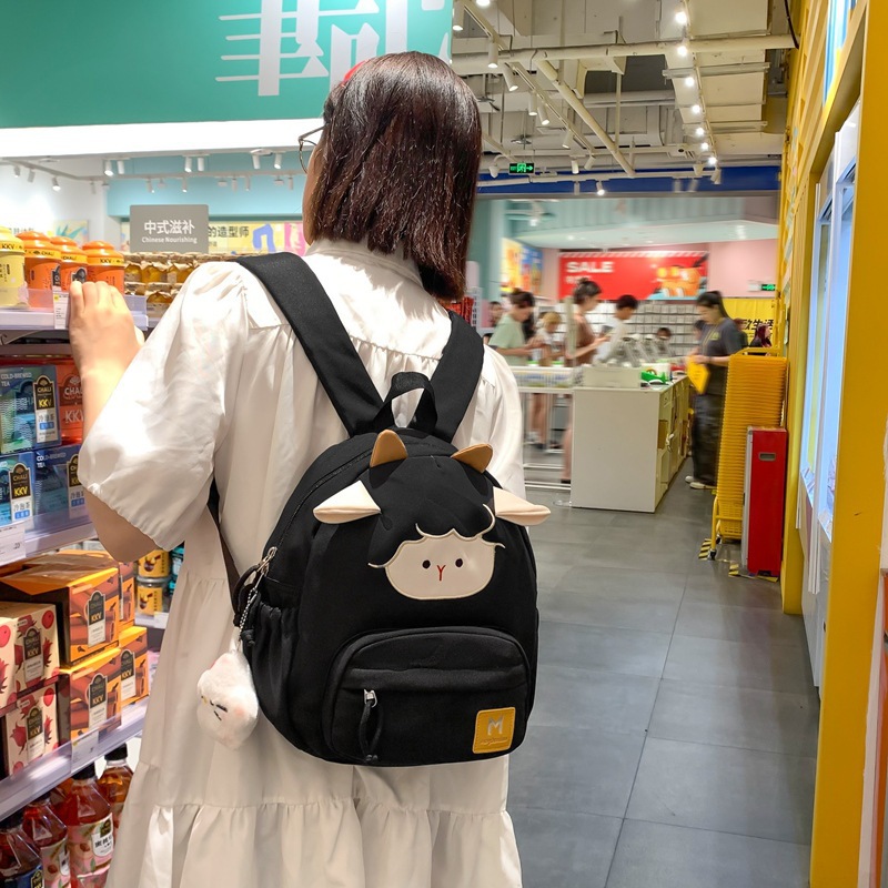 Cute and adorable little lamb girl backpack, fashionable and trendy college student schoolbag, new model for foreign trade women's backpack in 2024 Specification drawing