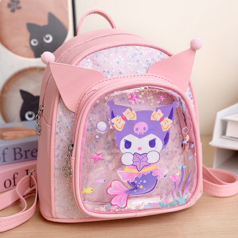 Children bags Kindergarten Schoolbag, cartoon back support backpack, Cute printed children's backpack two-piece set full figure