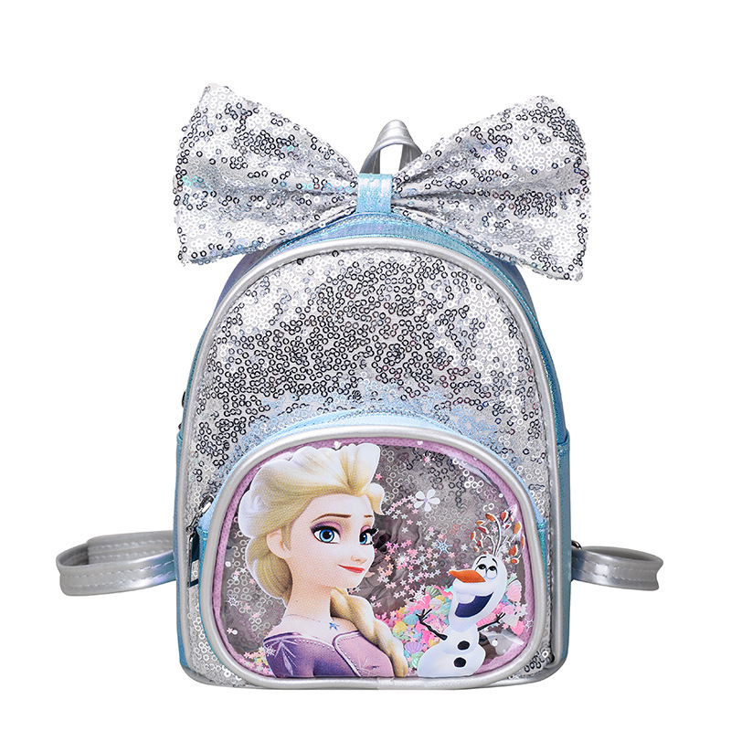New cartoon and fashionable sequined children's schoolbags, travel small backpacks, girls' backpacks, versatile and cute princess bags Item Picture