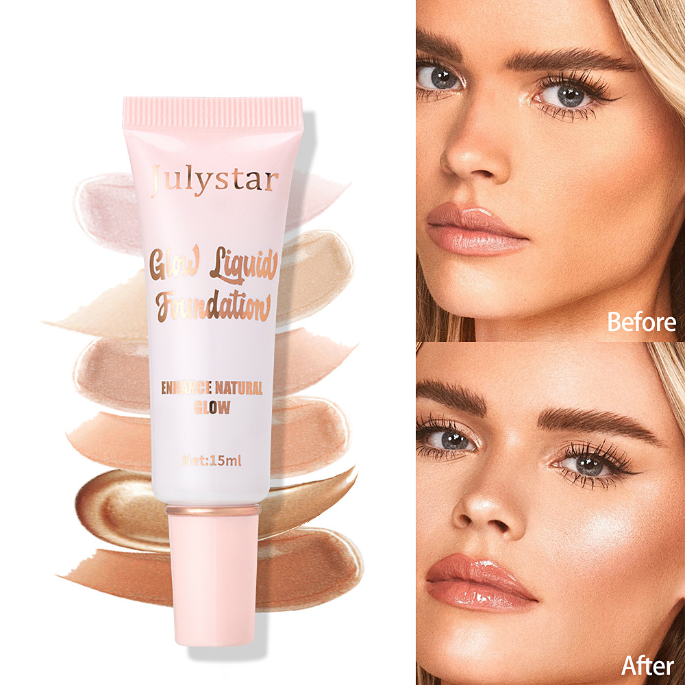 Julystar Facial Concealer Bestseller High-Gloss Pearlescent Foundation, Natural and Long-lasting brightening and moisturizing Foundation wholesale details Picture