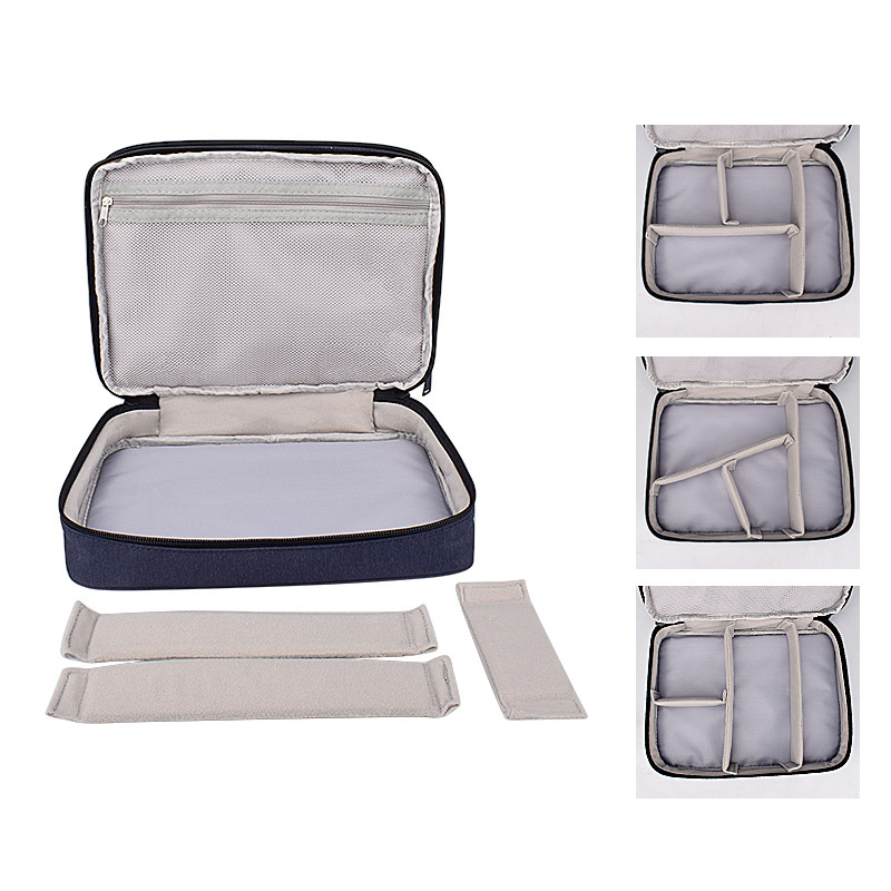 Digital accessory storage bag, double-layer multi-functional waterproof organization bag box, data cable, headphones, USB flash drive shield box, large capacity Specification drawing