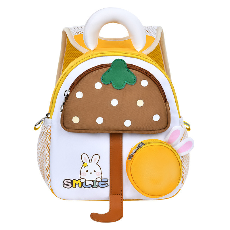 New style kindergarten children's schoolbag, kindergarten cartoon mushroom umbrella, lightweight children's waterproof ultra-light load reduction backpack Item Picture