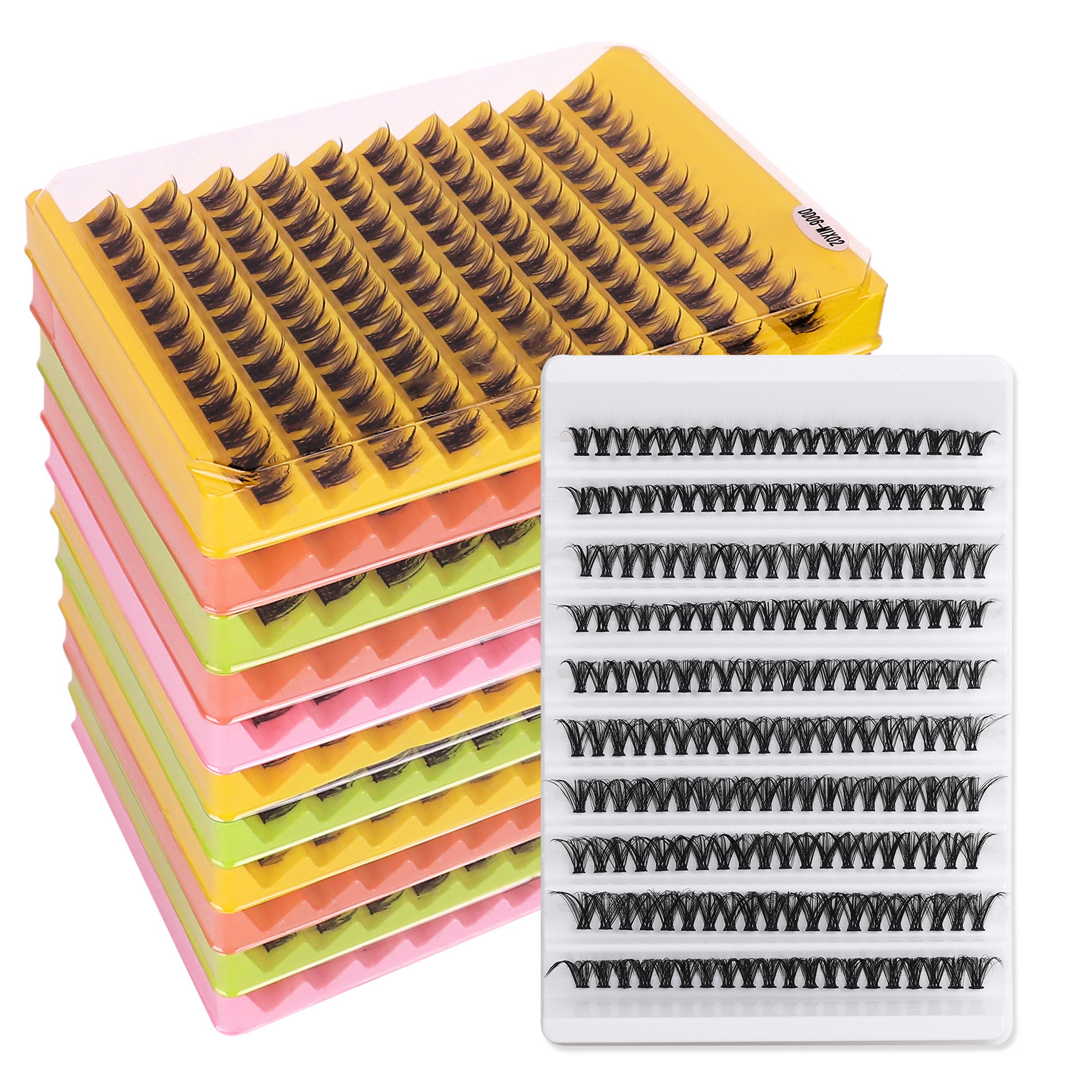 Cross-border segmented false eyelashes, 200 clusters of large-capacity European and American single clusters, 40P thick DIY self-grafted eyelashes Item Picture