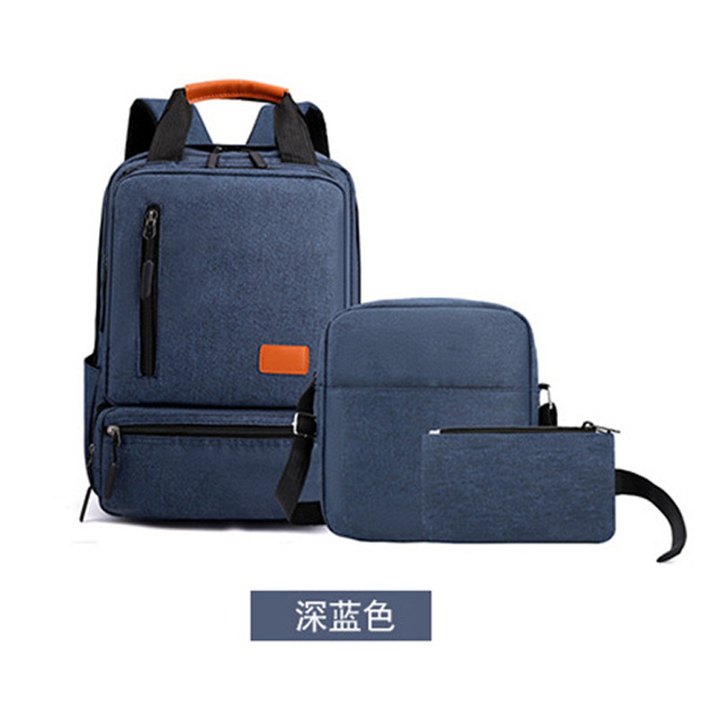 Backpack, large-capacity, high-end backpack, three-piece schoolbag, men's bag, business backpack, multi-functional charging computer bag Item Picture