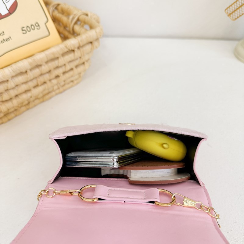 New super cute children's bag: Little girl pearl bag, stylish girl, adorable princess for a trip, lace fragrance style Specification drawing