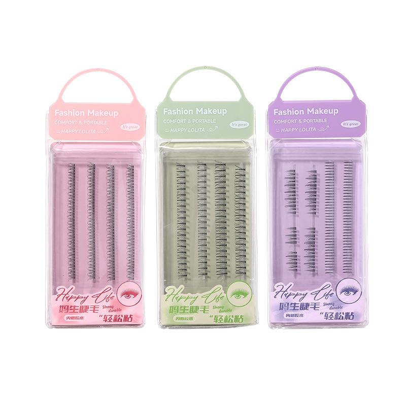 LMLTOP 4-row clustered false eyelashes, segmented cat spirit, slender fishtail hair, single-cluster eyelashes LLT27 Item Picture