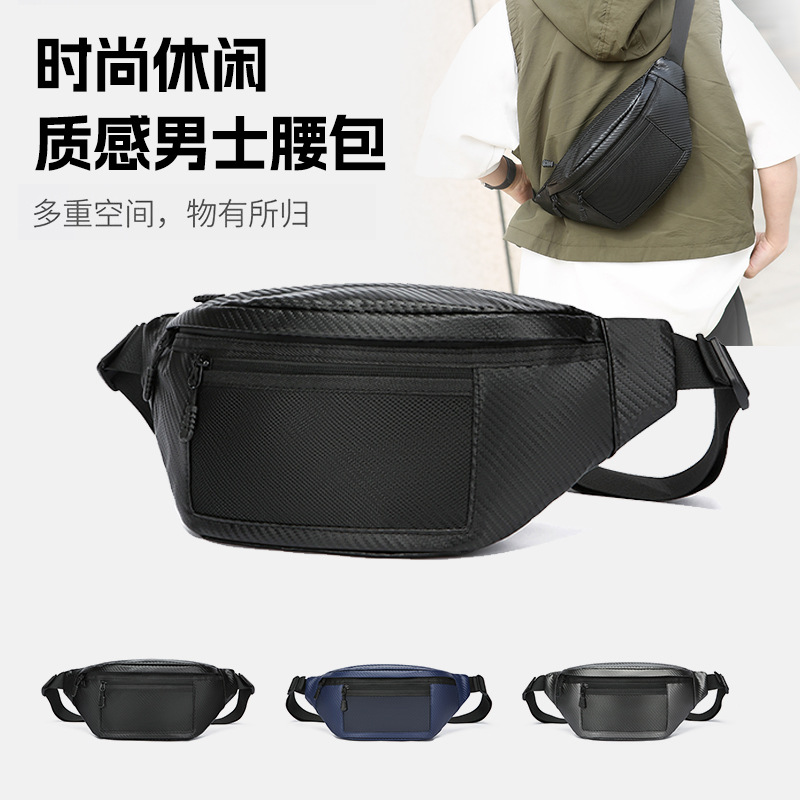 Men's fashionable and simple single-shoulder crossbody bag 2025 new style small backpack outdoor sports cycling waist bag wholesale full figure