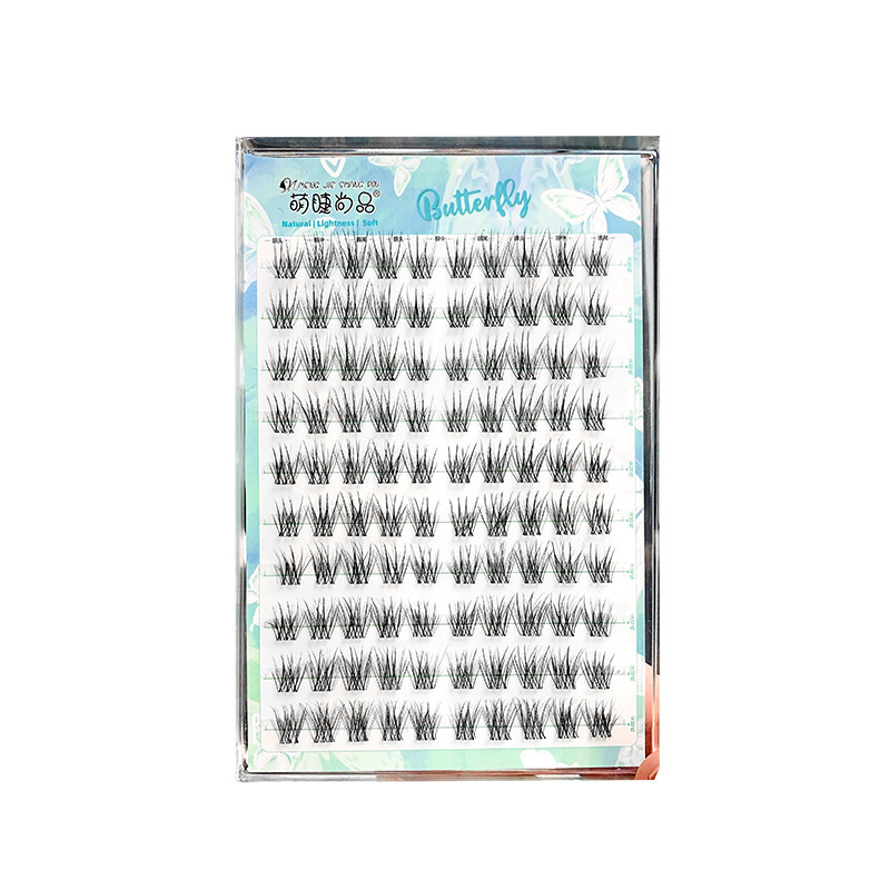 Mengjie Shangpin large-capacity glue-free mousse Fairy single cluster segmented natural lazy beginner comic eyelash Item Picture