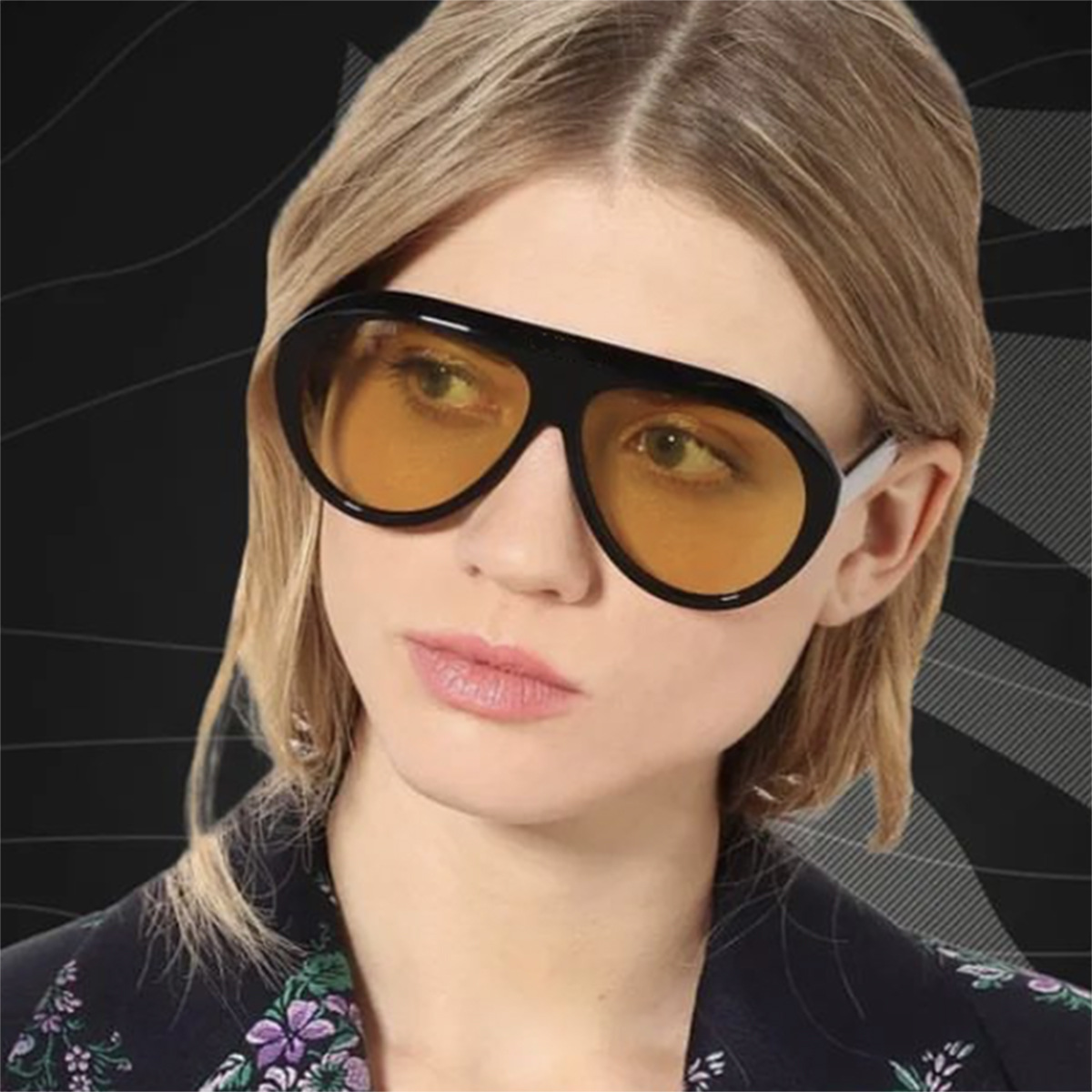 Beach sunglasses, toma-shaped sunglasses, 2024 new style sunglasses, fashionable and simple, Instagram influencer, high-end look for women full figure