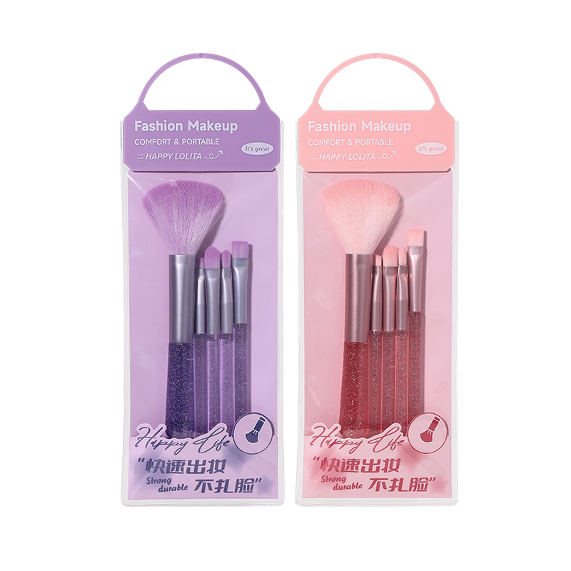 LMLTOP 5-piece set brush Portable loose powder brush, eyeshadow brush, lip brush, makeup brush tool LLT34 Item Picture