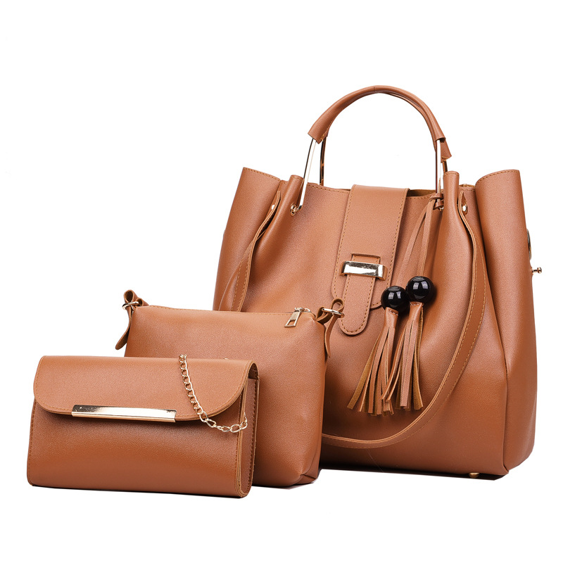 "Bag Women Cross-border 2024 New Style European and American hand-held women's bags, fashionable single-shoulder bucket women's bags, mother's bags, mommy's bags. Item Picture