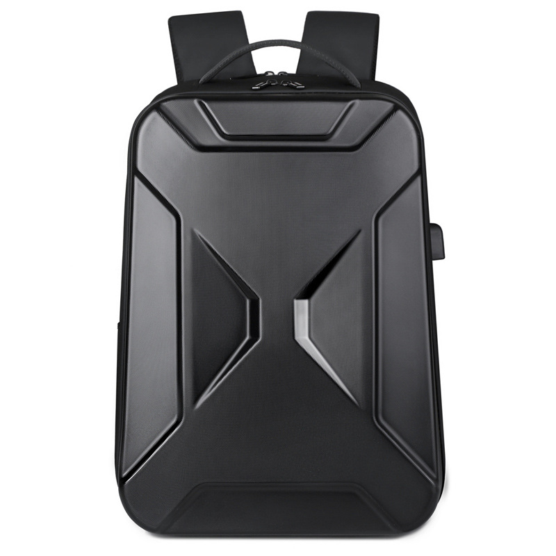 A new cross-border hard-shell business backpack with large capacity and multiple functions, a 17-inch computer bag for commuting and business trips, and a high-end feel on both shoulders full figure