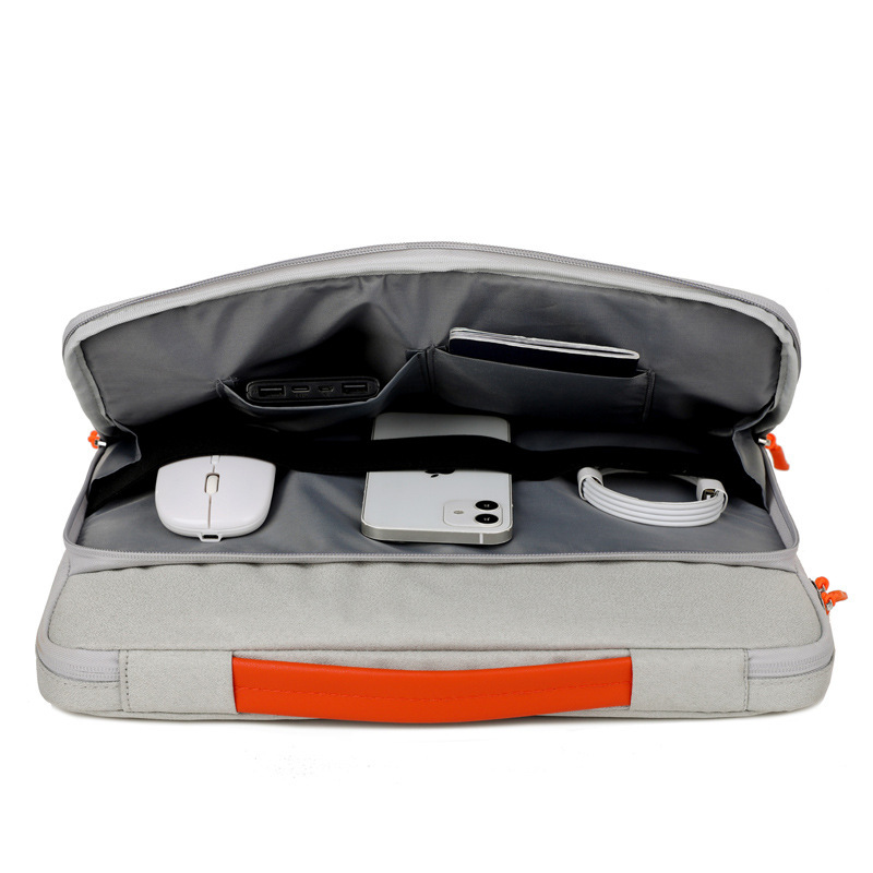 Ultra-thin portable laptop bag with air cushion, 15-inch hand-held handle, student office tablet, business trip computer bag Specification drawing