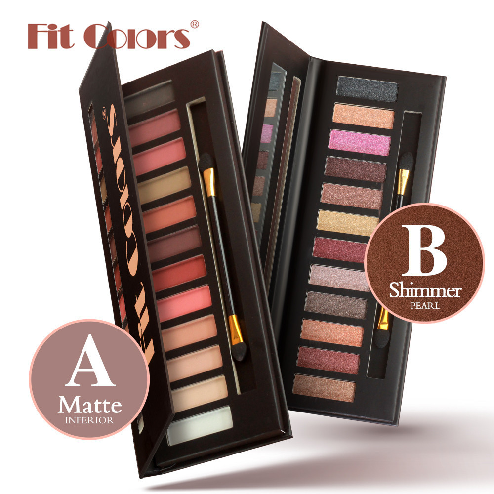 Fit Colors 12-color multi-functional Makeup Powder palette Matte, Pearlescent, high-gloss Contour Blush and Eyeshadow Palette set Item Picture