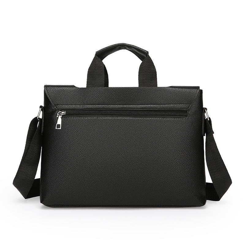 2025 New men's vertical bag, single-shoulder crossbody bag, business commuting briefcase, trendy and fashionable men's bag for work details Picture