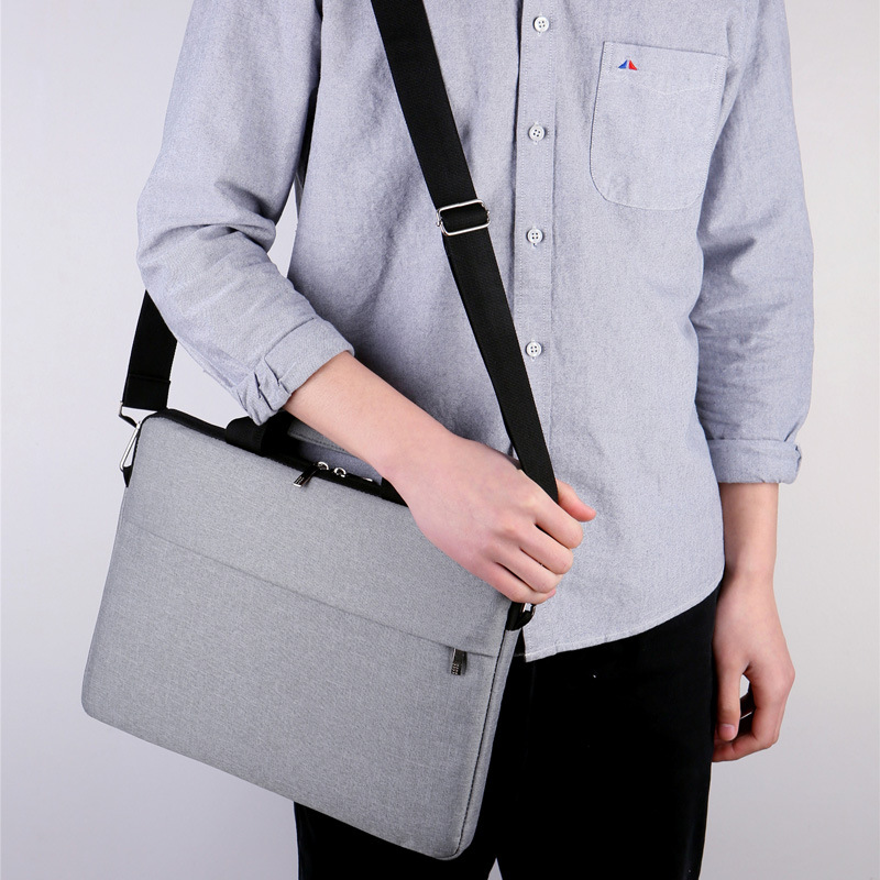 Laptop bag, iPad inner bag, 14-inch, 15.6-inch ultra-thin notebook, single-shoulder bag, business meeting briefcase details Picture