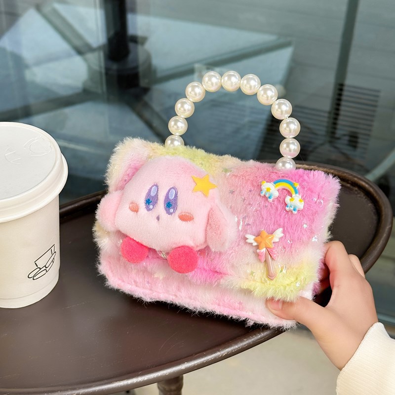 The 2025 new stylish girls' bag is a versatile and fashionable children's single-shoulder crossbody bag, a plush bag, and a little girl's handbag Specification drawing