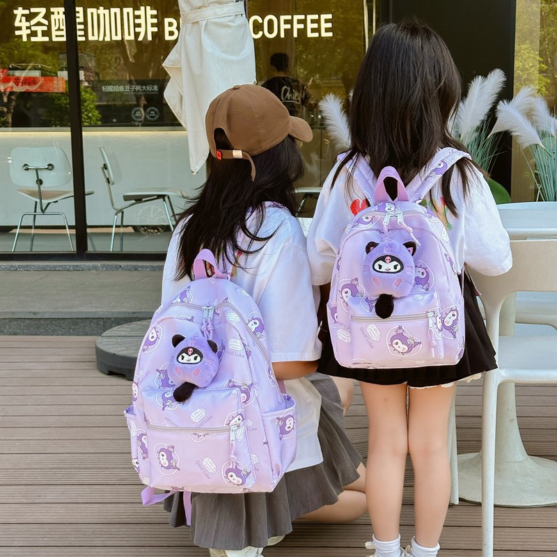 New cute cartoon bag, parent-child casual and trendy backpack, kindergarten children's small schoolbag, girls' travel backpack full figure