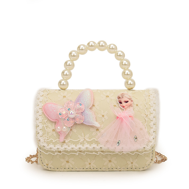New foreign trade children's bag, Little Chanel Princess handbag, cute bow bow little girl chain crossbody single-shoulder bag Item Picture