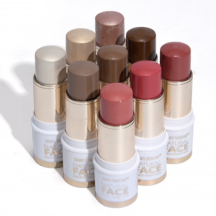 SAM SUGAR Highlighter Contouring Stick Facial Brightening and Contouring Three-dimensional Blush Multi-functional Makeup stick Specification drawing
