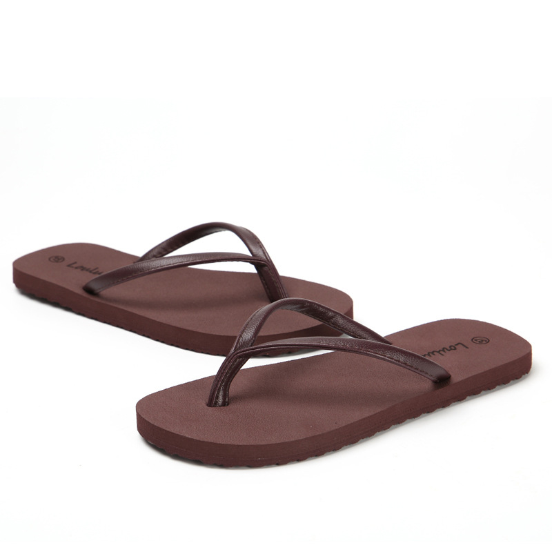 New flip-flops for couples, flat and anti-slip Korean-style casual beach slippers for women to wear outside in summer Item Picture