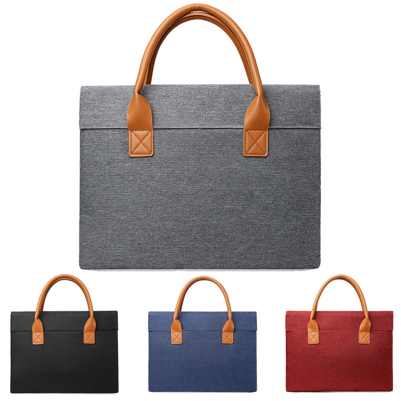 The lightweight laptop bag and business laptop briefcase are suitable for Apple and Huawei computer bags with printed logos full figure