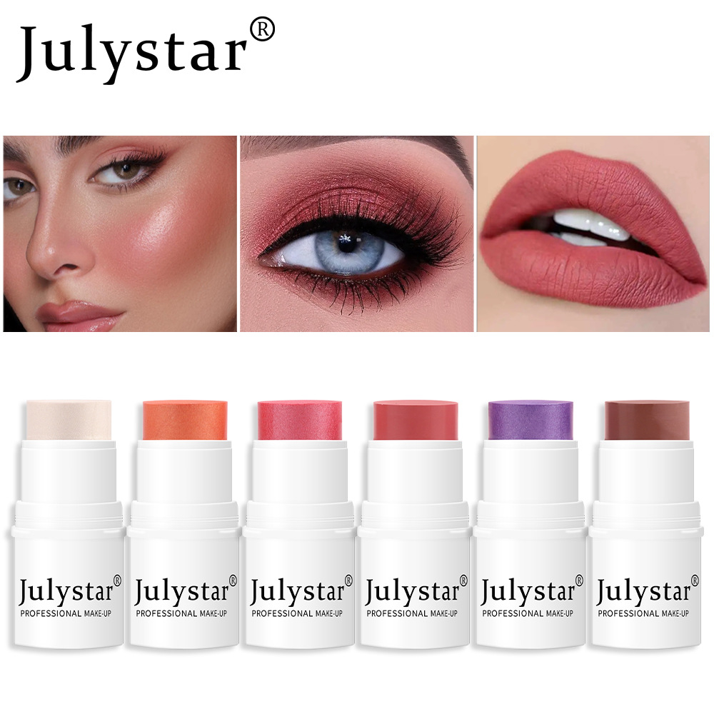 Julystar Lazy Person's Highlighter Contouring Blush Blush Blush Cream Blush Stick Monochrome Matte Blush details Picture