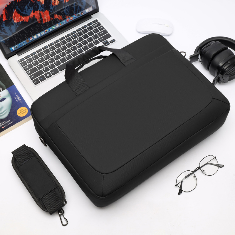 Wholesale notebook and laptop bags, 16.1-inch single-shoulder bags, large-capacity business briefcases, gifts with LOGO printing full figure