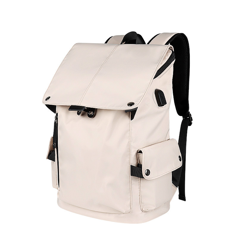 Double-shoulder computer bag, waterproof backpack for boys and girls, outdoor casual business, simple and large capacity, 15.67 inches Item Picture