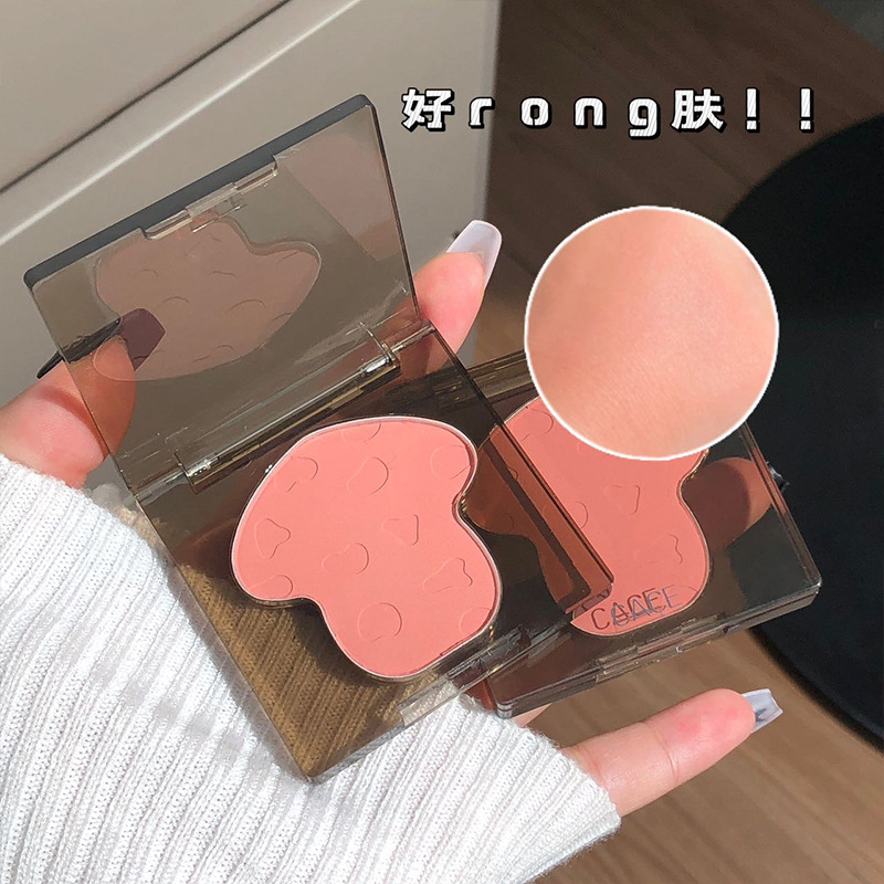 CACE's new product, the "Little Mushroom" single-color blush Pink series, features a four-color makeup palette for girls with a nude touch Specification drawing