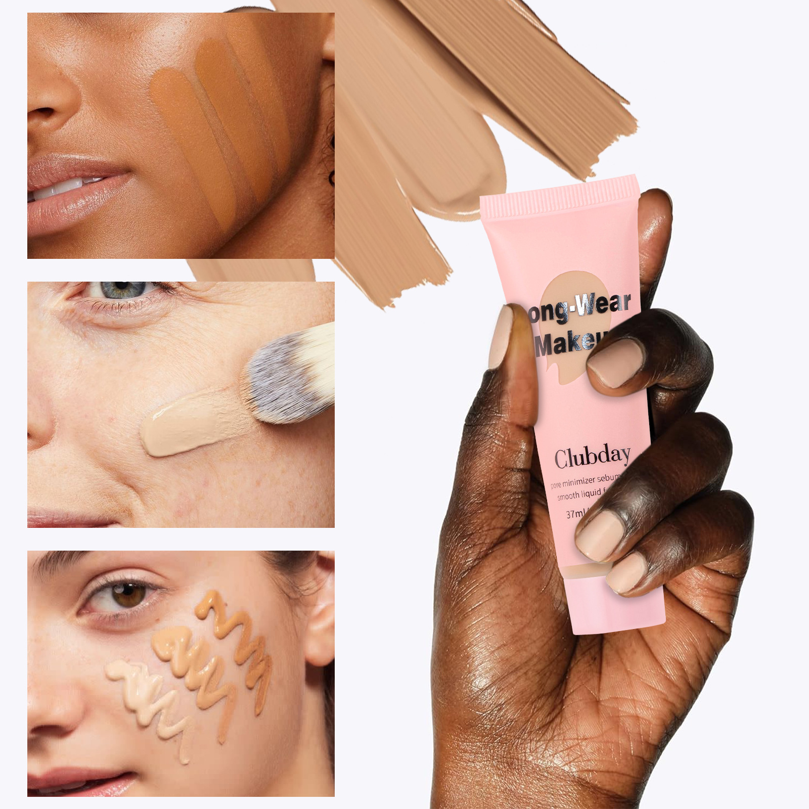 Clubday Natural Matte Concealer Foundation for Facial Oil-Control, sweat-proof, Long-lasting and non-smudge Foundation wholesale details Picture