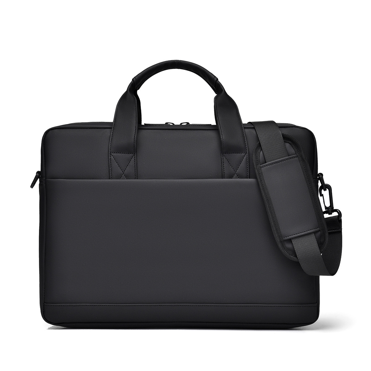 New leather 14-inch hand-held laptop bag for men, 16-inch large-capacity crossbody bag, single-shoulder bag with logo printing full figure