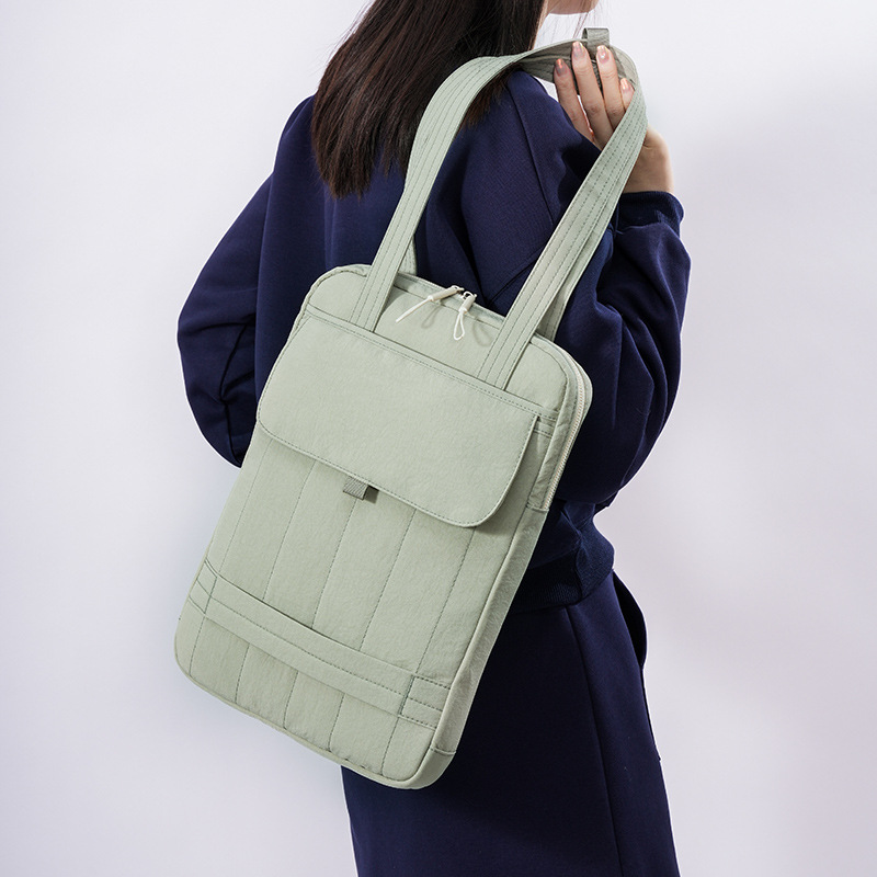 Laptop bag, women's multi-functional tote bag, simple and trendy ipad shock-resistant protective bag, laptop shoulder bag full figure