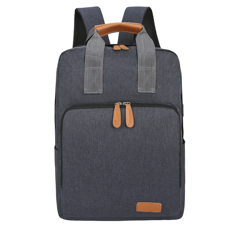 New large-capacity casual and simple hand-held backpack, business commuting schoolbag, short-distance business trip casual computer backpack Item Picture