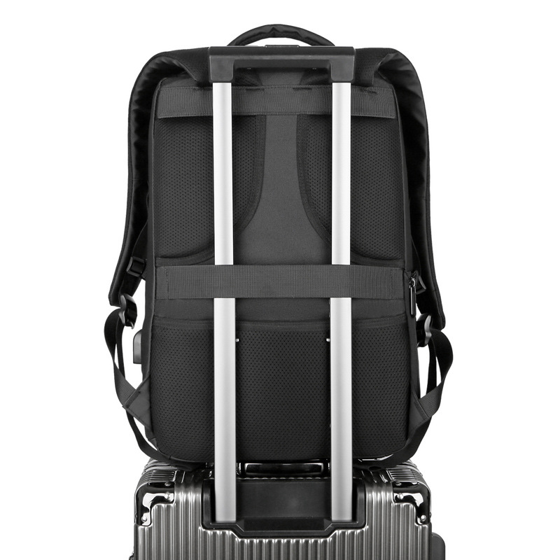 Large-capacity leather film computer bag, 17.3-inch business travel and office notebook bag, college student backpack with logo printing Specification drawing