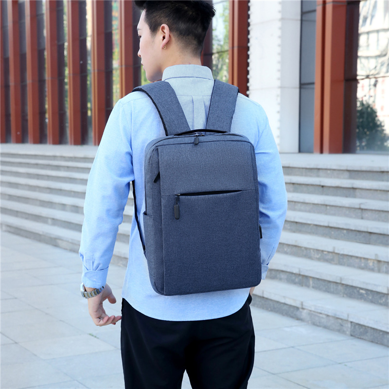 2022 New Style fashionable and personalized backpack, large-capacity casual solid color backpack, business commuting nylon computer schoolbag details Picture