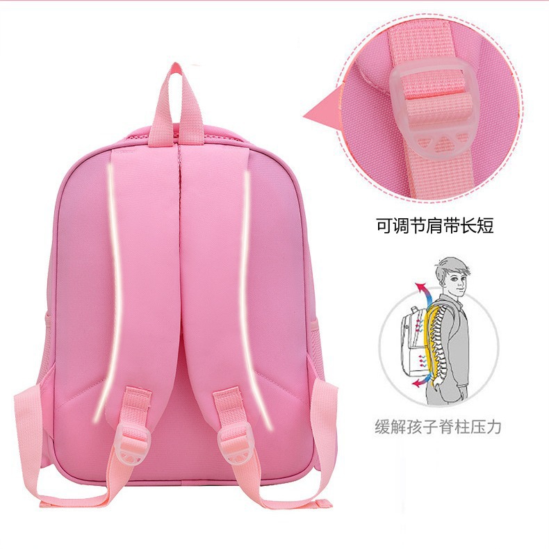 Children's schoolbag cartoon Kulomi Kindergarten backpack, Grade one and two preschool class burden reduction and spine protection girls' backpack details Picture