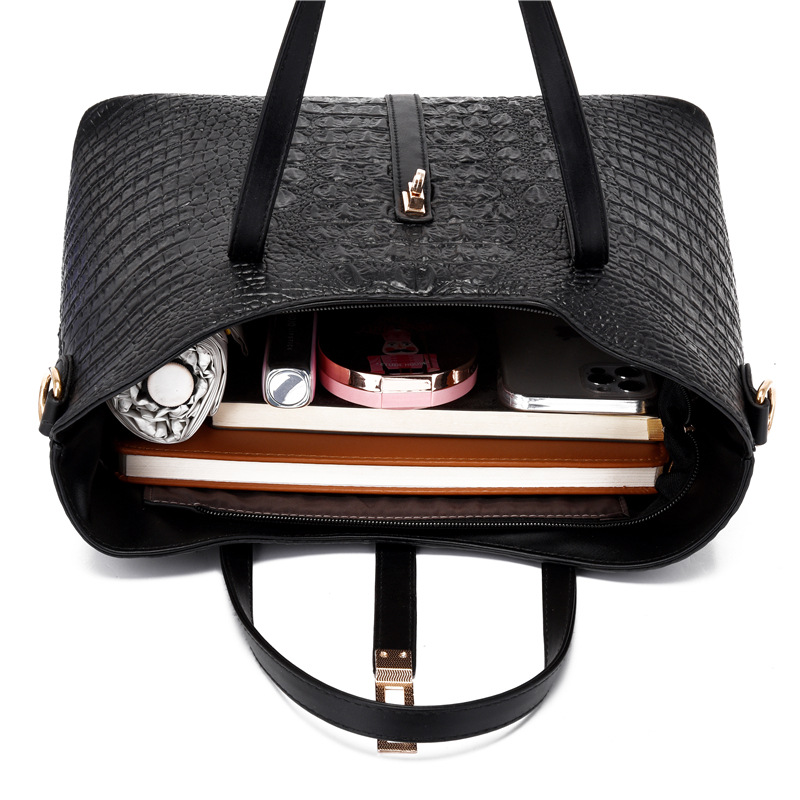 New women's handbags, European and American fashion trends, women's single-shoulder bags, crocodile print handbags, cross-border mother-and-child bags Application Scenario