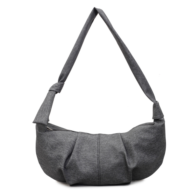 Niche design denim bag for women 2025, large capacity, casual and versatile, single-shoulder crossbody dumpling bag, fashionable underarm bag Item Picture
