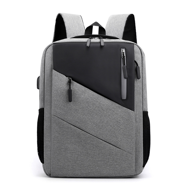Color-blocked fashionable backpacks, business casual Oxford cloth backpacks, outdoor computer bags, 14-inch and 15.6-inch logo customization full figure