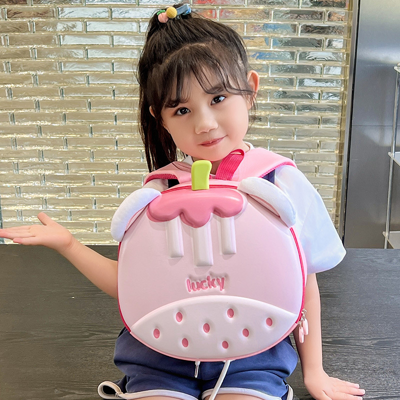 2024 New kindergarten backpack, cute little rabbit baby eggshell backpack, lightweight schoolbag for boys and girls to go to school Specification drawing