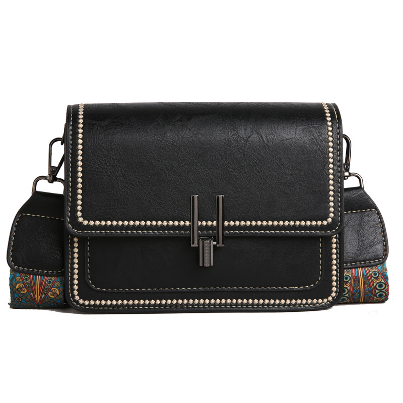 This year, wide shoulder strap women's bags are in vogue. The 2025 new summer retro single-shoulder crossbody bag is a niche and stylish small square bag Item Picture