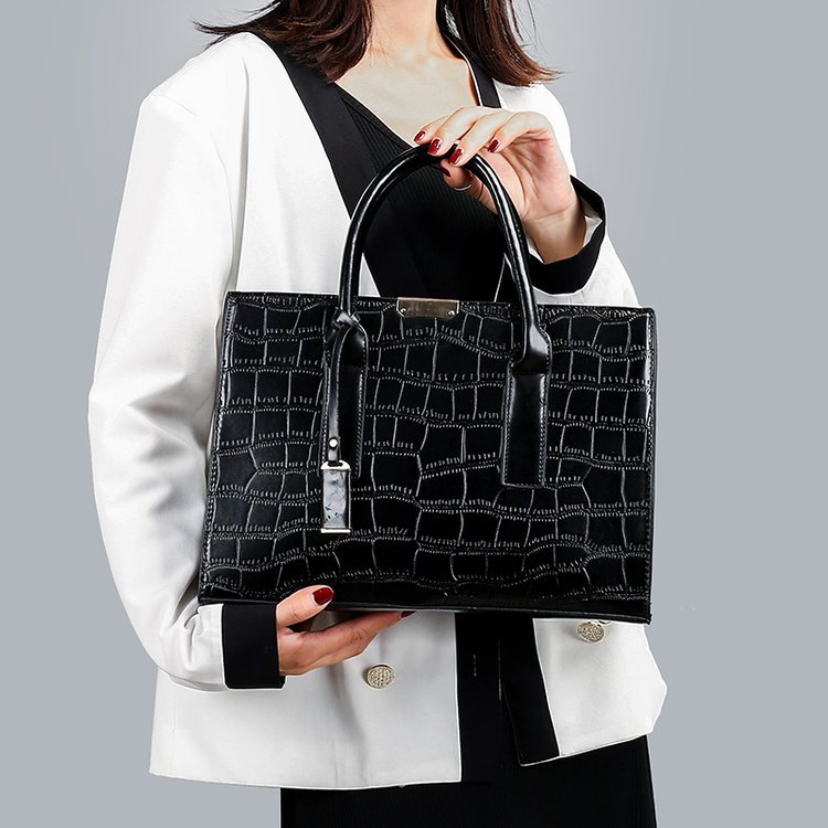 New crocodile-patterned women's bag, European and American trend foreign trade handbag, cross-border single-shoulder bag, crossbody bag, one piece, global shipping Specification drawing